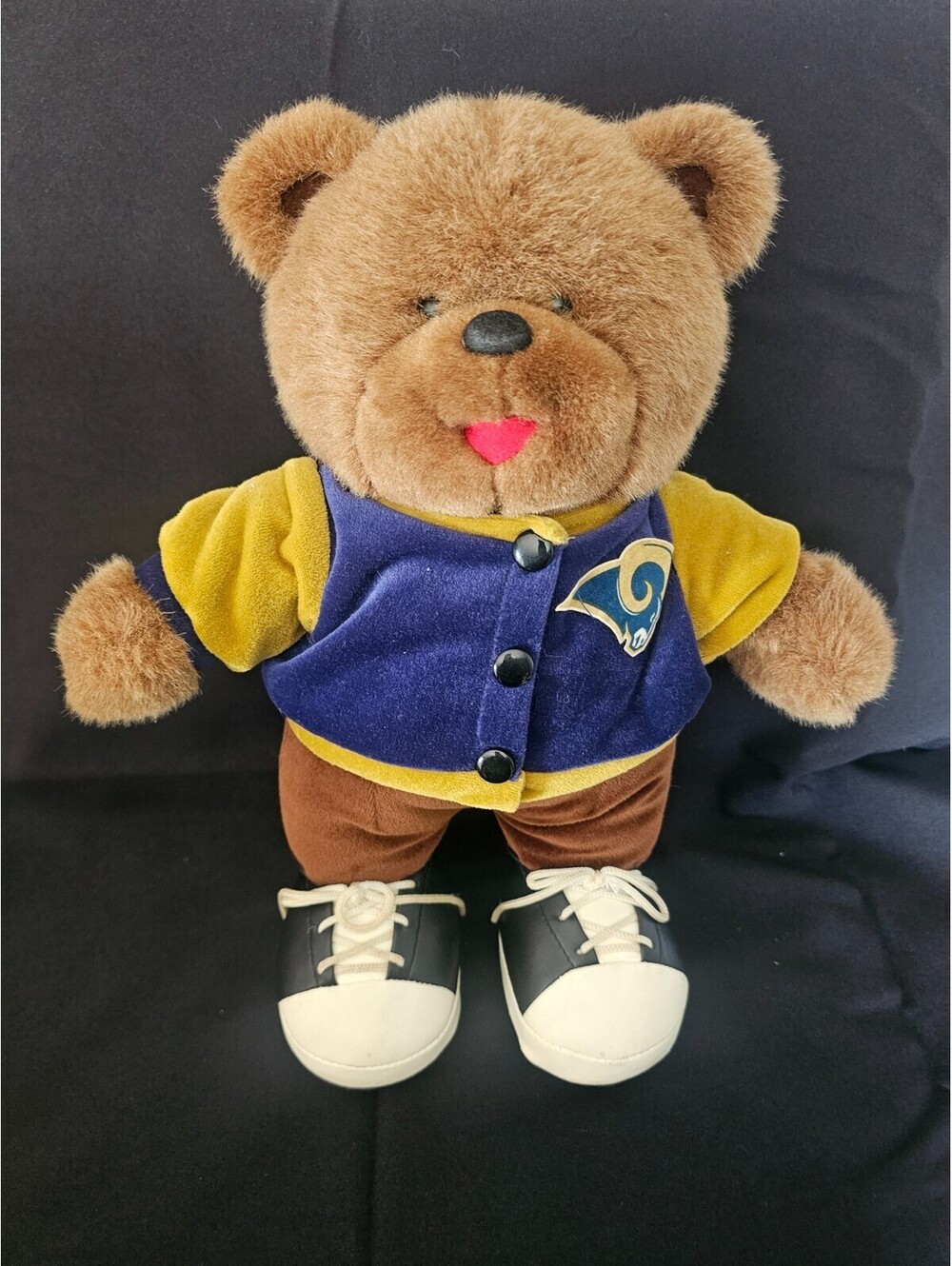 Vintage 2000 St. Louis Rams Plush Teddy Bear Toy 14” NFL Football Stuffed Animal